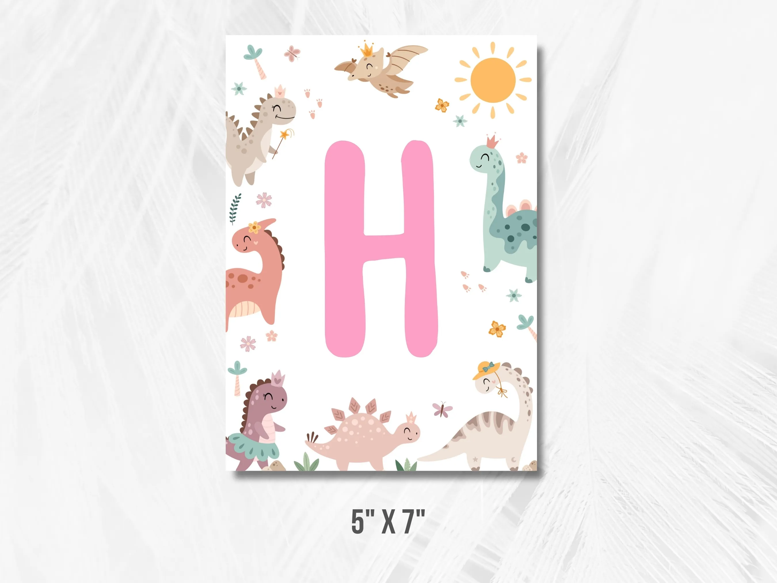 Baby Girl Dinosaur Happy Birthday Banner | Pink Dino Birthday Bunting | Dinosaur First Birthday Banner | Editable Canva Template | Digital Download