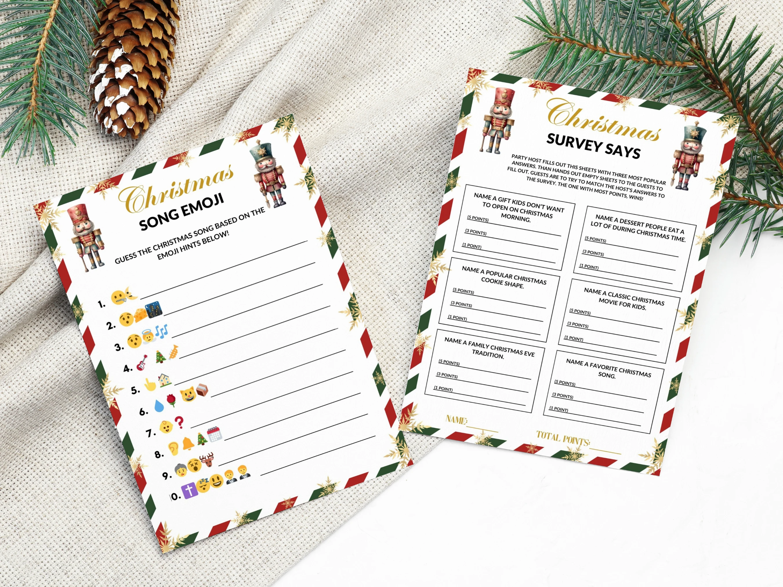 Nutcracker Christmas Games Bundle | 20 Printable Family Party Games | Ready-to-Print Games | Digital Download