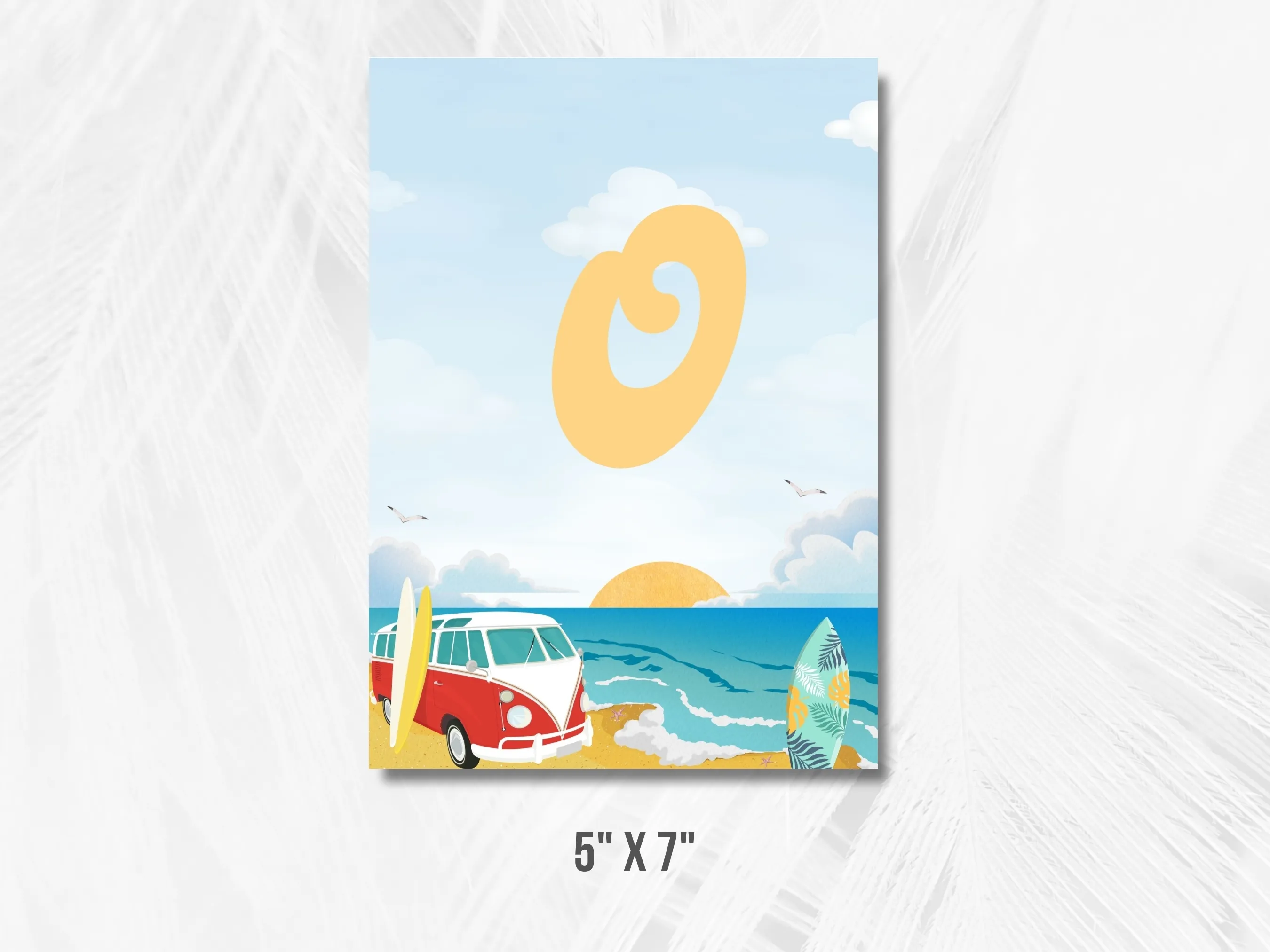 The Big One Birthday High Chair Banner | Surf Birthday ONE Banner | Beach Party Birthday Bunting | Editable Canva Template | Digital Download