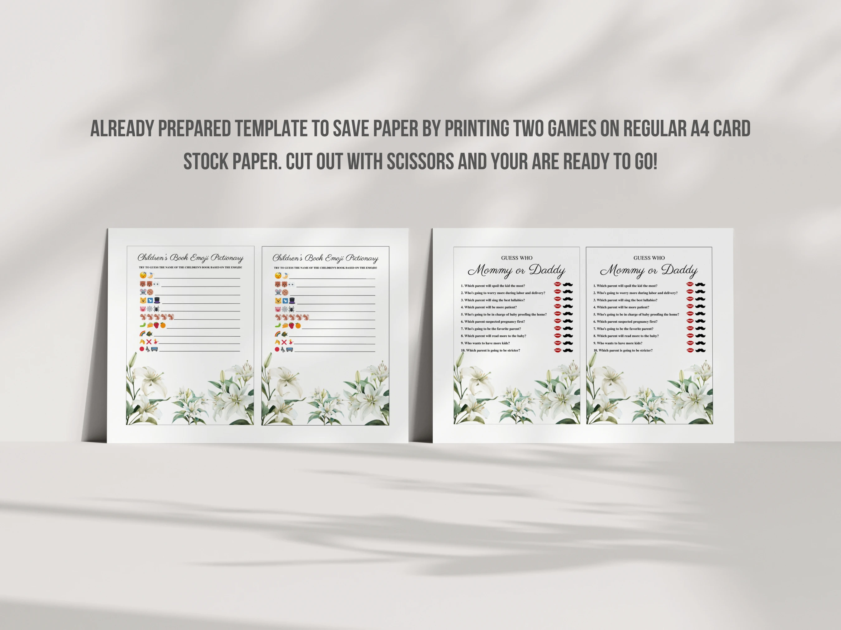 Baby In Bloom Baby Shower Games Bundle | Wildflower Baby Shower Bingo Printable Games | Greenery Baby Shower Party Games | Editable Canva Template | Digital Download