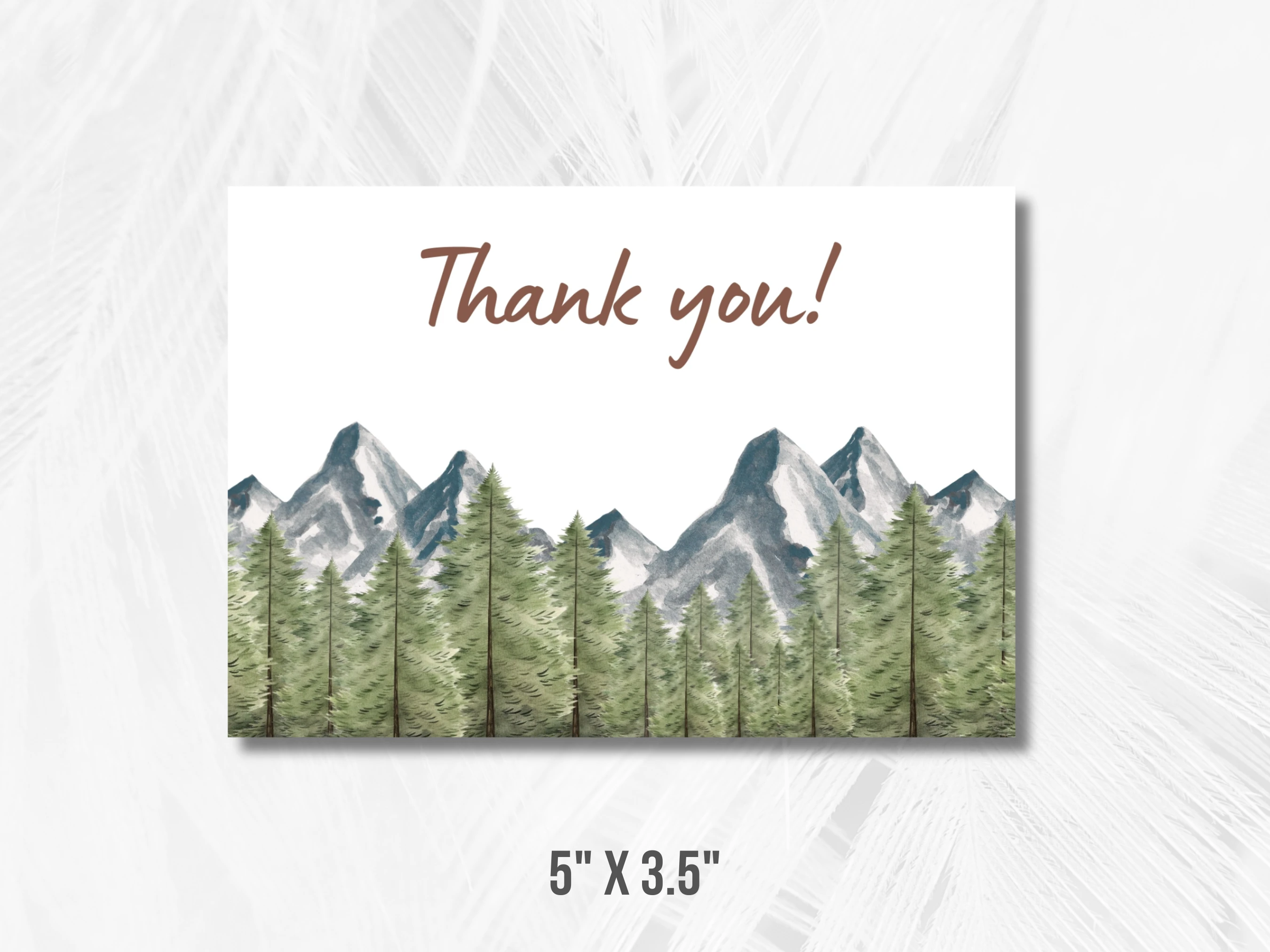 Adventure Awaits Baby Shower Thank You Card | Woodland Baby Shower Thank You Note | Editable Canva Template | Digital Download